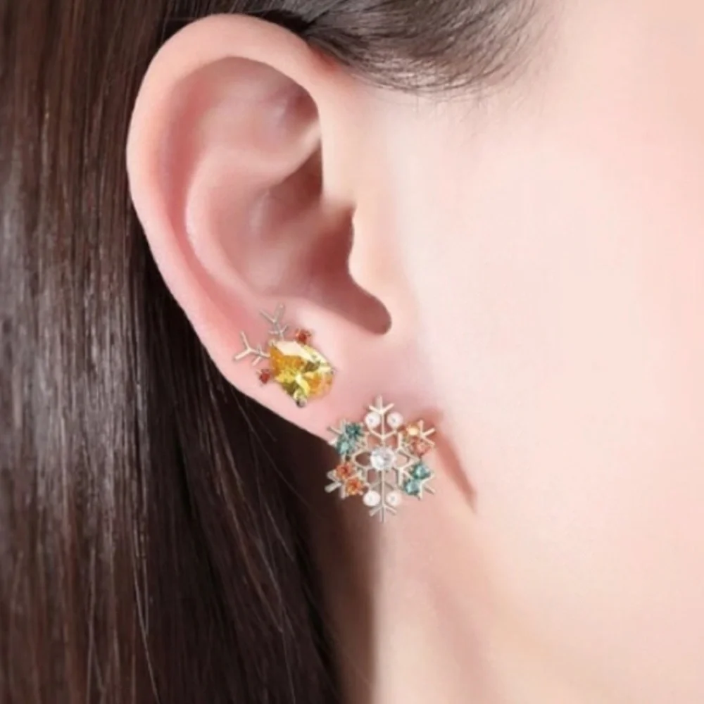 ❄️Snowflake and Reindeer Earrings